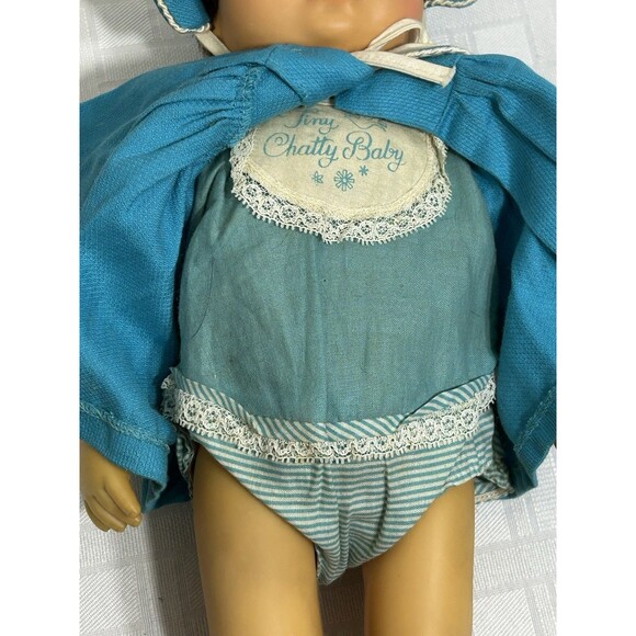Vintage 1962 Mattel Tiny Chatty 15" Baby Doll  Original Outfit TALKING WORKS! - Picture 7 of 16